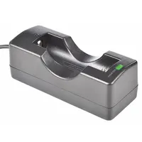 This battery charger is designed for 18650-size lithium-ion cells, with a recharge time of 4 to 6 hours. It includes an AC adapter and cord for convenient operation. Suitable for recharging batteries used in portable electronics, power tools, and other devices that utilize 18650 cells