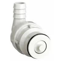 Quick Connection Insert: 90° Elbow, 3/8 in ID Size, Barbed x Barbed, Polypropylene, Gray (MPN HFCD23612)