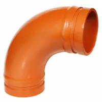 GRUVLOK Metal Pipe Elbow: 90° Long Radius Elbow, 6 in x 6 in, Ductile Iron, 300 psi @ 150° F (MPN 0390014652)