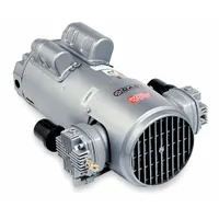 GAST Piston Air Compressor: 1 hp, 1 Phase, 115/230V AC, 100 psi Max Continuous Pressure, 5.35 cfm (MPN 6HCA-12-M616NEX)