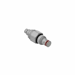 Screw-in, two-way pressure control cartridge valve with screw adjustment. Steel construction with polyurethane seal. Designed for C08-2 cavity size. Used in hydraulic systems to limit system pressure.