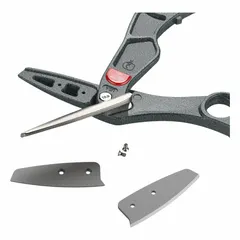 Left-cutting aviation snip with steel blades, steel body, and TPR grip. Overall length 11 3/4 inches, cutting length 3 inches. Used for cutting sheet metal in HVAC, metalworking, and fabrication applications.