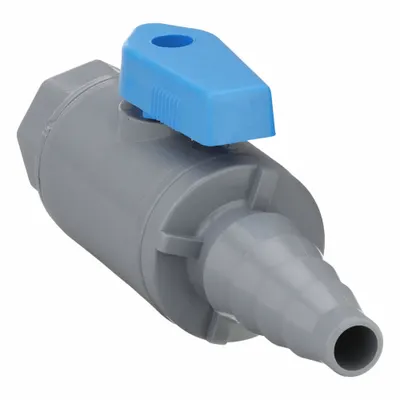 OEM PVC Ball Valve, 1/4 in, FNPT x Barb, Full Port - PVC Ball Valves