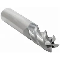 Carbide square end mill with 5/8" cutting diameter, 1-1/4" length of cut, and 3-1/2" overall length. Four-flute design for slotting, profiling, and contouring in CNC and manual milling operations on ferrous and non-ferrous materials