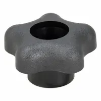 This Snap-Lock 5-Arm Knob features a 5-point plastic design with a 1.75 in diameter and M6 thread with 0.625 in thread length. It provides a tool-free grip for hand tightening in machinery, jigs, fixtures, and panel enclosures