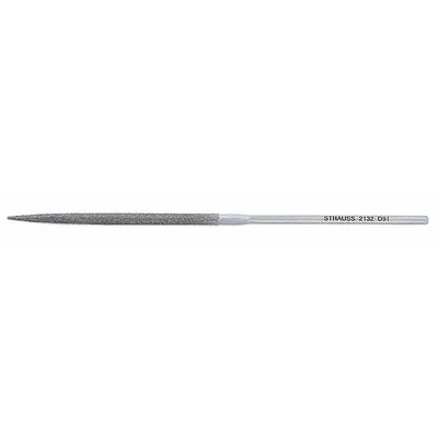 STRAUSS Needle File: Triangular, 120_140 Grit, 2 75591/100000 in Lg without Tang - Diamond-Coated Needle Files