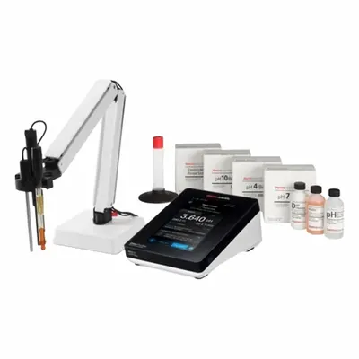 THERMO SCIENTIFIC pH Meter Kit: ORP/pH/Temp, pH Electrode Storage Sleeve and Base - Benchtop pH Meters