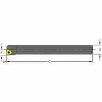 ULTRA-DEX USA Indexable Thread Turning Tool Holder: A10Q LSER2 (MPN 957-000-082)