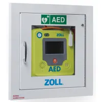 Wall Cabinet: Wall Cabinet, Alarm Included, Stainless Steel, White, 14 in Overall Ht, 8000-001258 (MPN 8000-001258)
