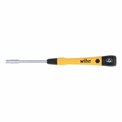 WIHA Nut Driver: Straight, Metric/SAE, Precision Nut Driver, 5/32 in Hex Size - ESD-Safe Precision Nut Drivers