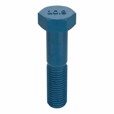 METRIC BLUE Hex Head Cap Screw: Steel, Class 10.9, Blue Phosphate, M16-2.00, Coarse - Class 10.9 Steel Hex Head Cap Screws