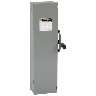 SQUARE D Safety Switch: Fusible, 100 A, Three Phase, 240V AC, Galvanized Steel - Fusible Safety Switches