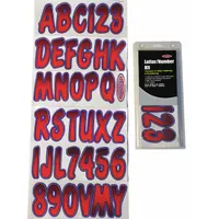 Letter and Number Label Set: 3 in Character Ht, Indoor/Outdoor, Non-Reflective, Proprietary, Die Cut (MPN GREPUG200)