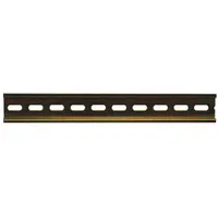 Aluminum bracket for mounting power supplies and other equipment onto standard DIN rails. Suitable for use in industrial control panels, automation systems, and electrical enclosures