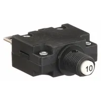 Panel Mount Circuit Breaker: 10 A Amps, 125/250V AC, 32V DC, 3/8 in Collar, 1.78 in Dp, 1/4 in Tab (MPN CMB-103-27G3N-W-A/10)