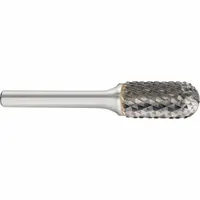 SGS PRO Carbide Bur: Ball-Nosed Cylinder, SC-5, Double Cut, 1/2" x 1" Head, 1/4" Shank (MPN 10276)