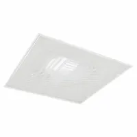 Diffuser: Ceiling, 23 3/4 in H, 23 3/4 in W, Surface Mount, 10 in Duct, Steel, Perforated, White (MPN 4MJU9)