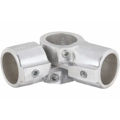 HOLLAENDER Structural Pipe Fitting: Adj Swivel, Cross, 1 in For Pipe Size - Aluminum Crosses & Tees