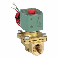 This 2-way, 2-position normally closed solenoid valve is designed for high-flow applications requiring reliable on/off control of compatible media. It features a 3/4 in pipe size, operates on 24V DC, and includes a watertight coil enclosure for use in damp or washdown environments.