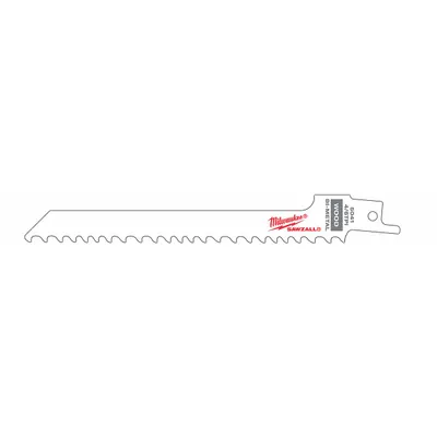 MILWAUKEE Reciprocating Saw Blade: 4/6 Teeth per Inch, 6 in Blade Lg, 0.05 in Blade Thick - Wood-Cutting & Pruning Blades