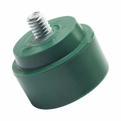 NUPLA Hammer Tip: Tough, Vinyl Coated, 2 in Dia, 3/8-16 Thread Size, Threaded - Replacement Faces & Tips
