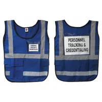 DISASTER MANAGEMENT SYSTEMS Safety Vest: Safety Vest ANSI Class Class 1, Blue, Nylon, Safety Vest (MPN DMS-05834)