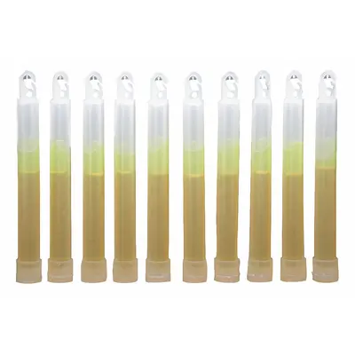 ABILITY ONE Lightstick: Yellow, 6 hr Light Duration, 6 in Overall Lg, Stick, Single-Use - Ability One Lightsticks
