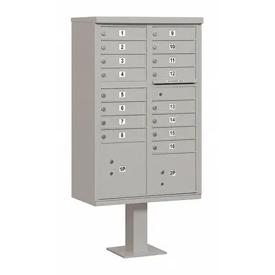 SALSBURY INDUSTRIES Cluster Box Unit: CBU, 18 Doors, Horizontal, 62 in H x 30 1/2 in W x 18 in D - Multi-Unit Mailboxes
