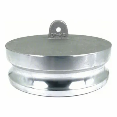 OEM Cam and Groove Spool Adapter: 6 in Coupling Size, 75 psi Max. Working Pressure @ 70 F - Type DP Aluminum Cam & Groove Dust Plugs