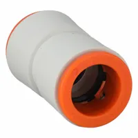SMC Push-Fit Union Fitting: 1/2 in OD x 1/2 in OD Size, Push-to-Connect x Push-to-Connect, Brass (MPN KQ2H13-00A)