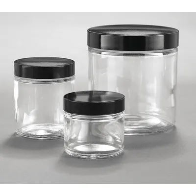 KIMBLE General Purpose Bottle: 60 mL, 53-400 mm, Colorless, 216 Bottles - Clear Wide Mouth Round Glass Lab Bottles