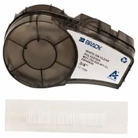 Combined Label and Ribbon Cartridge: 3/4 in x 21 ft, Polyester, Clear (Gloss), Indoor (MPN M21-750-430-WT-CL)