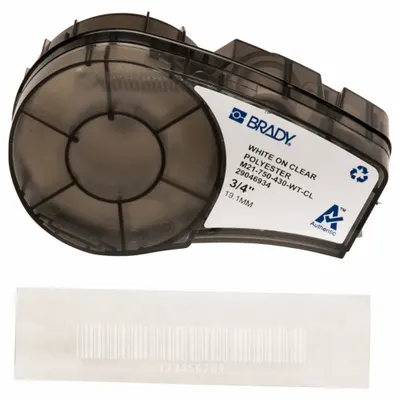 BRADY M21-750-430-WT-CL Thermal Transfer Continuous Label Roll Cartridge - Brady Thermal Transfer Continuous Label Roll Cartridges