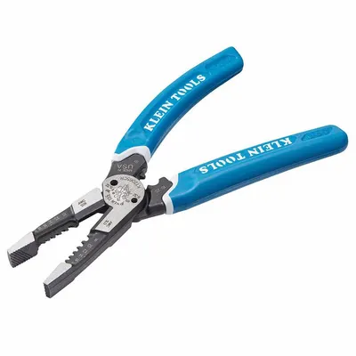 KLEIN TOOLS Multi-Tool Wire Stripper: Manual, 18 AWG to 8 AWG, 8 5/16 in Overall Lg - Multifunction Wire Strippers