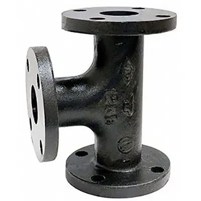 ANVIL Metal Pipe Tee: 8 in x 8 in x 6 in, Flange x Flange x Flange, Class 125 - Low-Pressure Flanged Pipe Fittings