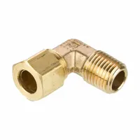 PARKER Compression Fitting Elbow: 1/4 in OD x 1/8 in Pipe Fitting Size, Compression x MNPT, Brass (MPN 169C-4-2)