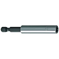 This standard bit holder is designed for power tool use and accepts 1/4 in hex-shank bits. It features a magnetic tip for bit retention and is sold in a pack of 100. Suitable for driving fasteners in assembly, repair, and general manufacturing applications where impact rating is not required.