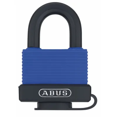 ABUS Padlock: Brass, Unfinished, Blue, Std Shackle, Stainless Steel - Standard Shackle Master Keyed Padlocks