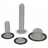 Standard-style Tri-Clamp gasket for 1 1/2 in tube, made of Buna-N with a 316 stainless steel sock center and 10 mesh screen. Provides a seal while filtering particulates or preventing debris in flow streams. Not metal detectable or X-ray detectable