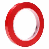 Floor Marking Tape: Gen Purpose, Solid, Red, 1/2 in x 108 ft, 5.2 mil Tape Thick, 3M™, 72 PK (MPN 471)
