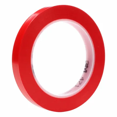 3M Floor Marking Tape: Gen Purpose, Solid, Red, 1/2 in x 108 ft, 5.2 mil Tape Thick - General Purpose Floor Marking Tape