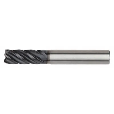 WIDIA HANITA Square End Mill: Carbide, AlTiN Coated, 5 Flute, 16 mm Mill Dia, 32 mm LOC - Reduced-Neck Fast-Cutting Carbide Square End Mills for Stainless Steel & Super Alloys