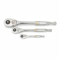 GEARWRENCH Hand Ratchet Set: Pear, Reversible, 5 in_11 in_8 1/4 in Overall Lg, 4° Min Arc Swing (MPN 81310T)