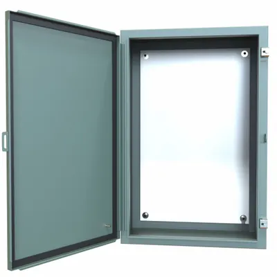 HAMMOND Electrical Enclosure: Steel, 30 in x 20 in x 10 in, NEMA 12/13, w/Panel - Steel Dust-Tight Enclosures