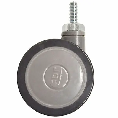 ALCO Stem Caster: Swivel, No Brake, Stem, Gray, NOA - Casters for Healthcare Beds