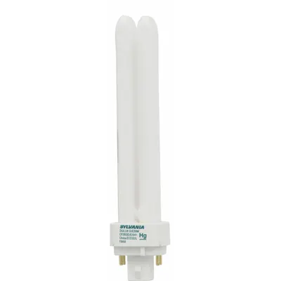LEDVANCE/ SYLVANIA Compact Fluorescent Bulb: 4-Pin (G24q-3), T4, Fluorescent, 4100K - CFL Double Twin-Tube Plug-In Lamps