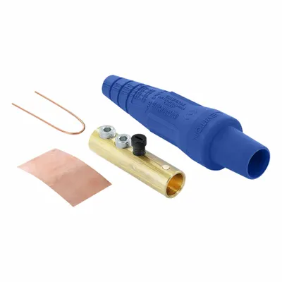 LEVITON Single Pole Inline: Female, Blue, 600V AC/600V DC, 300 A, Double Set Screw Termination - Plugs with Set Screw Terminations