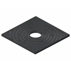 Tree Grate, Square, 2 in Thick, 60 in Wd, 60 in Lg, Plastic, TSB55