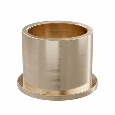 OILITE Flanged Sleeve Bearing: Bronze, SAE 841, 20 mm Bore, 24 mm OD, 20 mm Lg - Lubricated General Purpose Metallic Flanged Sleeve Bearings