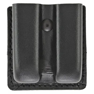 HEROS PRIDE Magazine Pouch: Black, Synthetic Leather, Plain, 3 1/2 in x 7/8 in - Duty Equipment Pouches